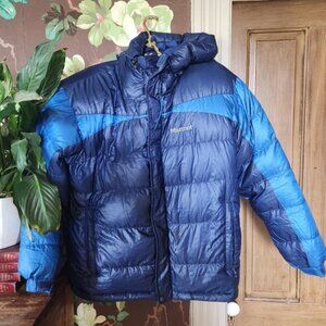 MARMOT Hooded Goose Down Puffer Jacket Size Medium